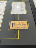 Clint Hurdle Framed Autographed 500th Victory as Pirates Manager Game Used Lineup Card - Player's Closet Project