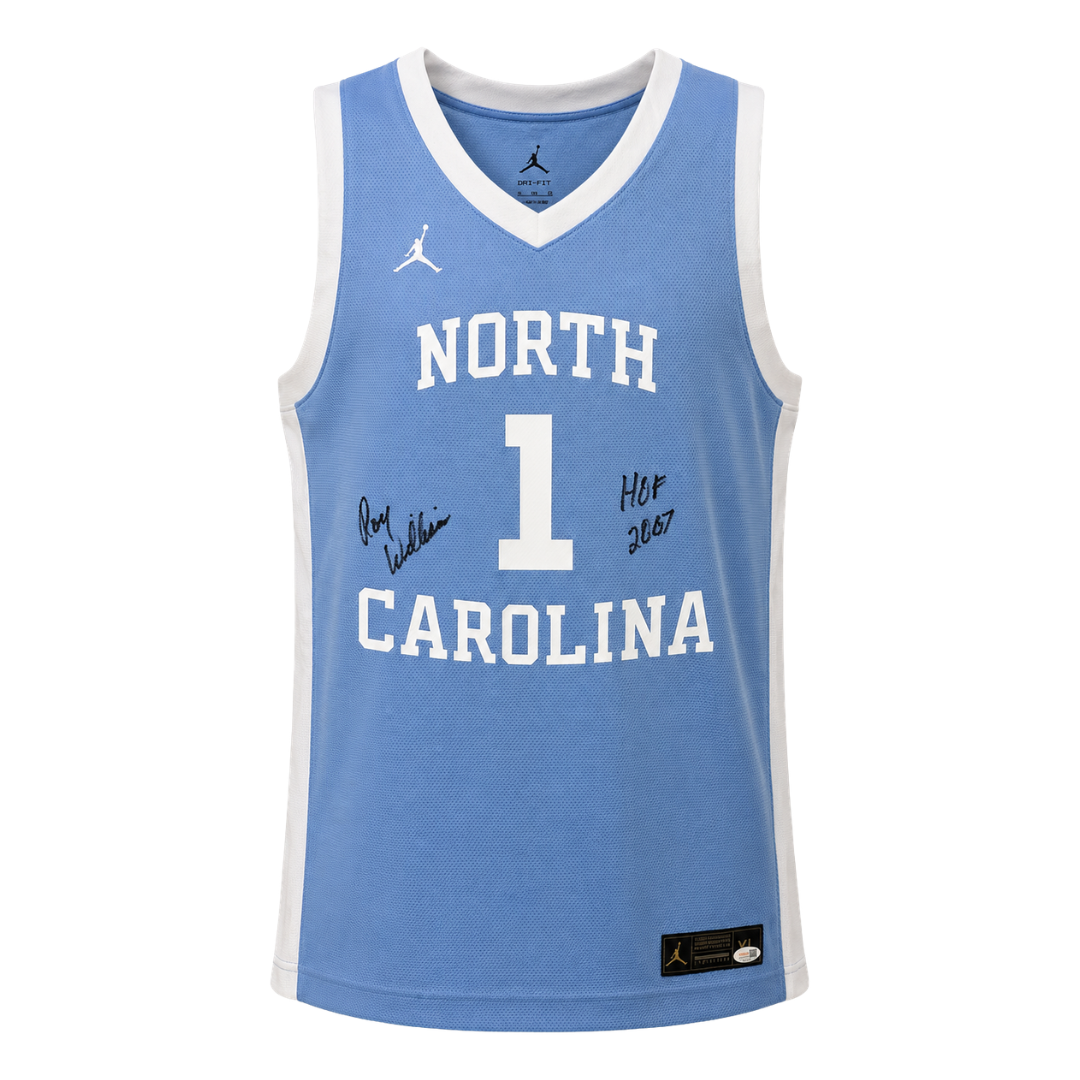 Roy Williams Autographed "HOF 2007" Blue North Carolina Replica Basketball Jersey