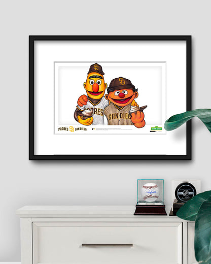 Bert and Ernie x MLB Padres Limited Edition Art Print