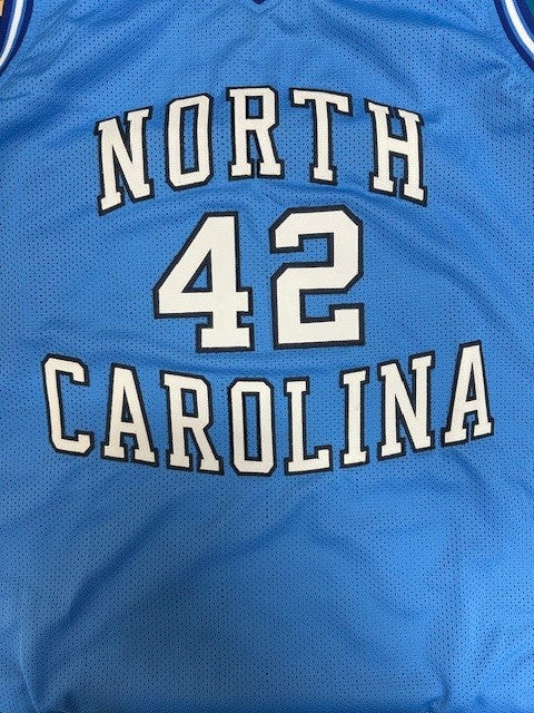 Jerry Stackhouse Autographed Blue North Carolina Custom Basketball Jersey