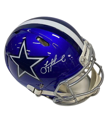 Troy Aikman Autographed Dallas Cowboys Blue Authentic Helmet