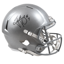Ted Ginn Autographed Silver Ohio State Replica Football Helmet