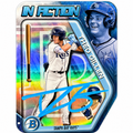 Theo Gillen Autographed Bowman In Action Chrome Refractor Baseball Card