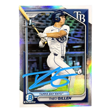 Theo Gillen Autographed 1st Bowman Chrome Refractor Baseball Card