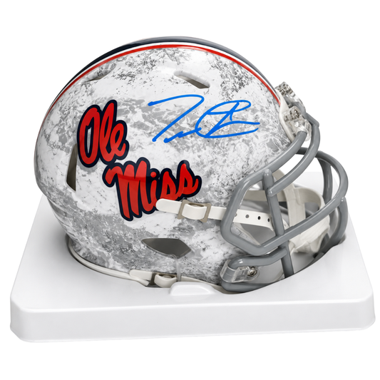 Trinidad Chambliss Autographed Ole Miss Gray RealTree Camo Mini Football Helmet