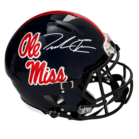Trinidad Chambliss Autographed Ole Miss Navy Blue Replica Football Helmet