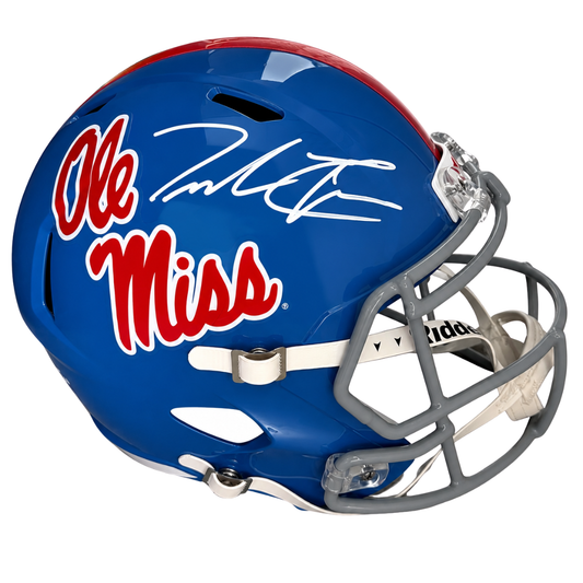 Trinidad Chambliss Autographed Ole Miss Powder Blue Replica Football Helmet