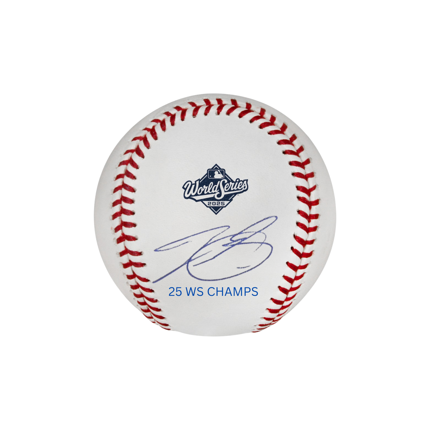 Tyler Glasnow Los Angeles Dodgers Autographed 2025 World Series Logo Baseball - (PRESALE)
