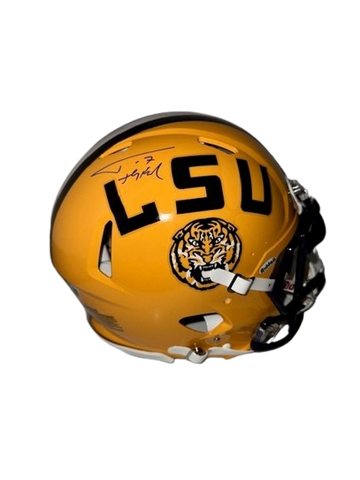 Tyrann Mathieu Autographed "Honey Badger" LSU Authentic Full Size Helmet