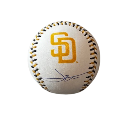 Leo De Vries Autographed Padres Logo Baseball