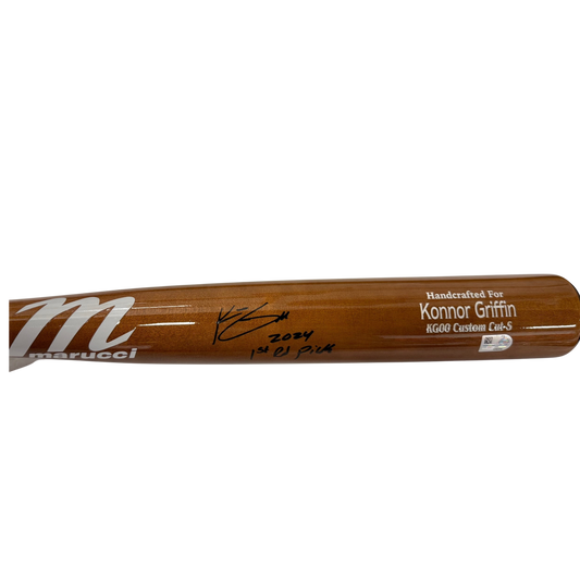 Konnor Griffin Autographed "2024 1ST ROUND PICK" Game Model Marucci Bat