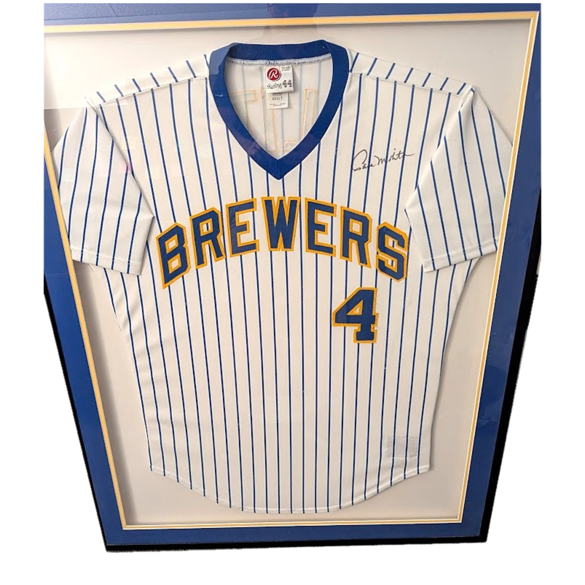 Paul Molitor Autographed Framed Brewers Jerseys (Mike Myers Personal Collection)