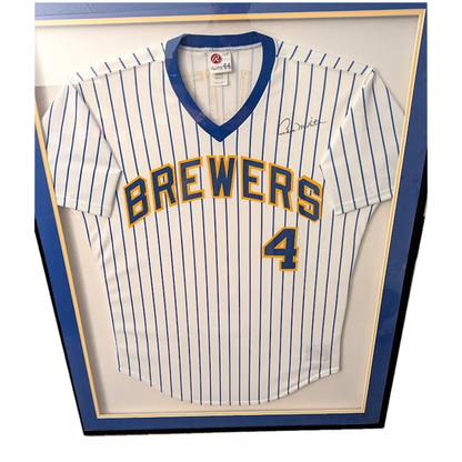 Paul Molitor Autographed Framed Brewers Jerseys (Mike Myers Personal Collection)