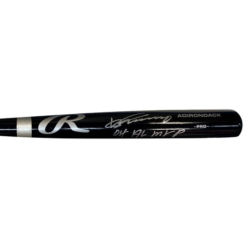 Vladimir Guerrero Sr. Autographed "04 AL MVP" Black Rawlings Bat