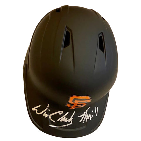 Will Clark "Thrill" Autographed Full-Size Giants Batting Helmet
