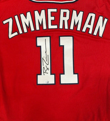 Ryan Zimmerman Autographed Red Authentic Nationals Jersey