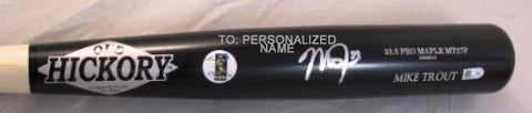 Personalized Mike Trout Autographed Old Hickory Game Model Bat