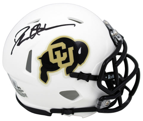 Deion Sanders Autographed CU Buffs White Mini Football Helmet - Beckett Authenticated