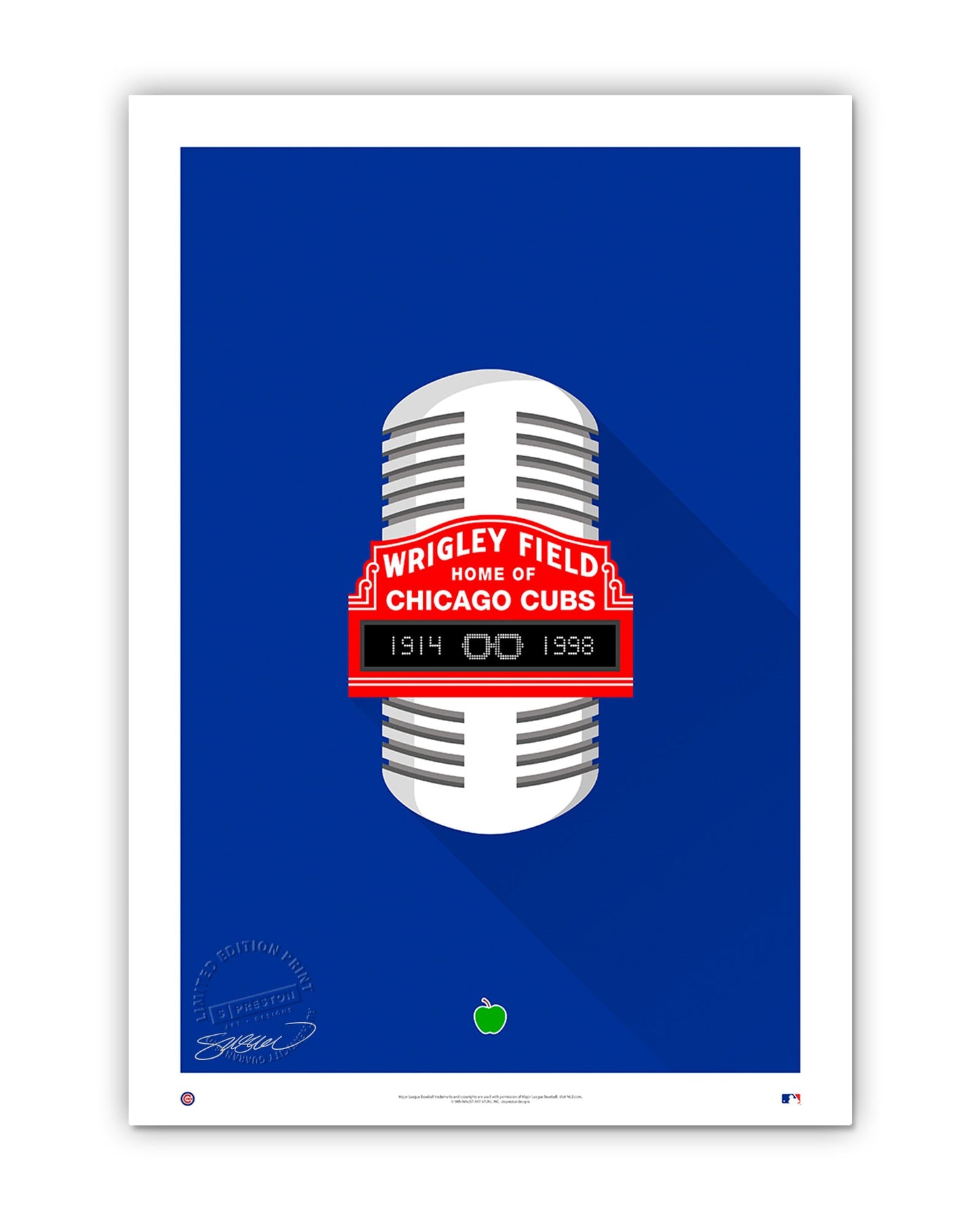 Minimalist Cubs Broadcasting Art Print