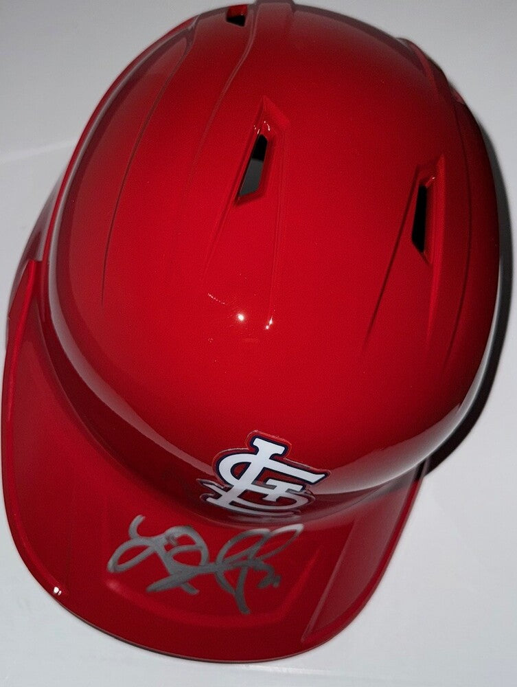 Lars Nootbaar Autographed Cardinals Helmet