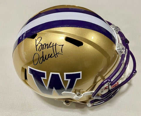 Rome Odunze Autographed Washington Huskies Full-Size Replica Football Helmet