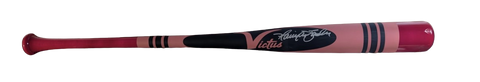 Harrison Bader Autographed Players Weekend Pink Crayon Bat
