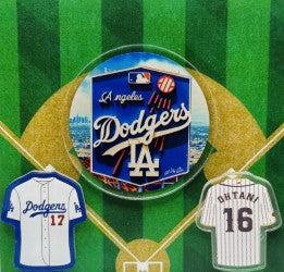 Los Angeles Dodgers Shohei Ohtani Jersey & Artwork Lapel Pin