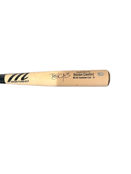 Brandon Crawford Autographed Game Model Marucci Bat