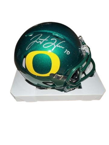 Justin Herbert Autographed Oregon Ducks Mini Helmet