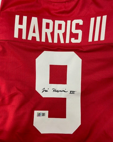 Tre Harris III Autographed Red Custom Jersey