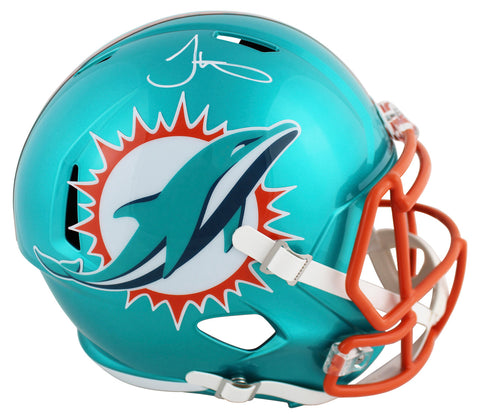 Tyreek Hill Autographed Full-Size Speed Flash Replica Dolphins Football Helmet - Beckett Authenticated