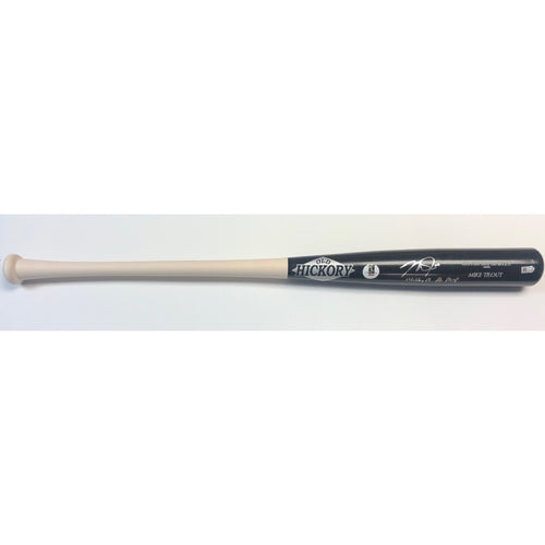 Mike Trout Autographed Old Hickory Game Model Bat with "14-16-19 AL MVP" Inscription
