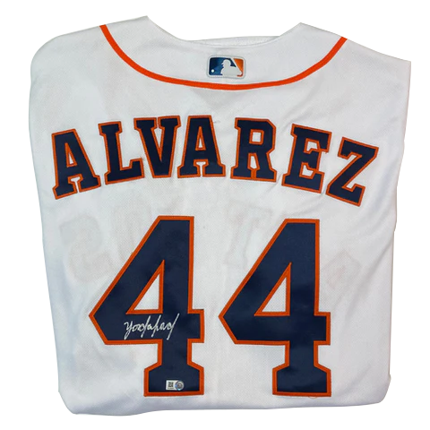 Yordan Alvarez Autographed White Authentic Astros Jersey