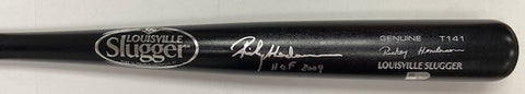 Rickey Henderson Autographed "HOF 2009" Game Model Louisville Slugger Bat