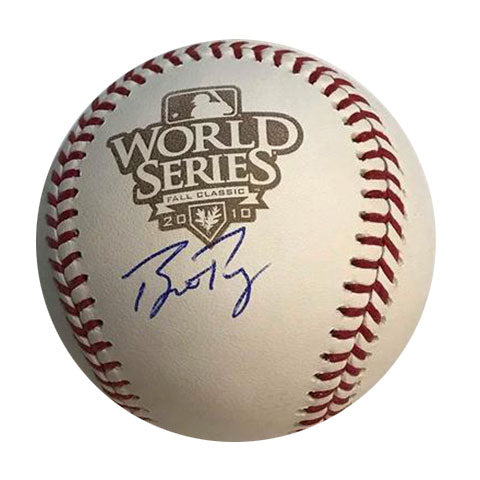 Buster Posey Autographed 2010 WS Logo Baseball