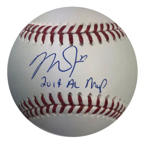 Mike Trout Autographed Baseball with "2019 AL MVP" Inscription
