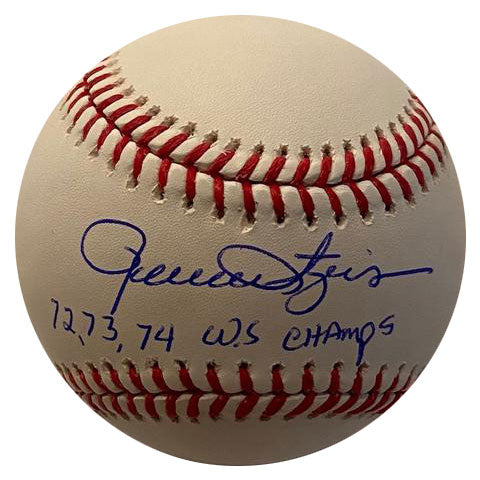 Rollie Fingers Autographed Rawlings Official Major League Baseball with "72, 73, 74 WS Champs" Inscription