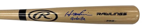 Hideki Matsui Autographed "Godzilla" Blonde Rawlings Bat