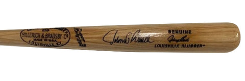 Johnny Bench Autographed Blonde Louisville Slugger Game Model Bat