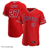 Red Los Angeles Angels Jersey signed by Mike Trout with 2012 AL ROY Inscription