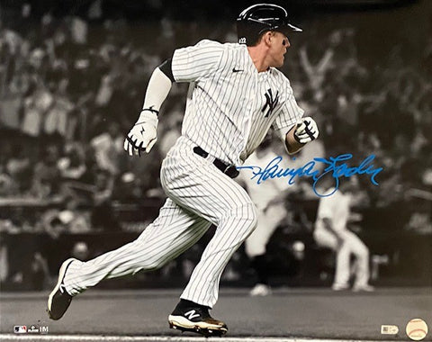 Harrison Bader Autographed Yankees 16x20 - Running