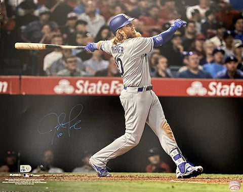 Justin Turner Autographed 16x20 - Swing Road Grey