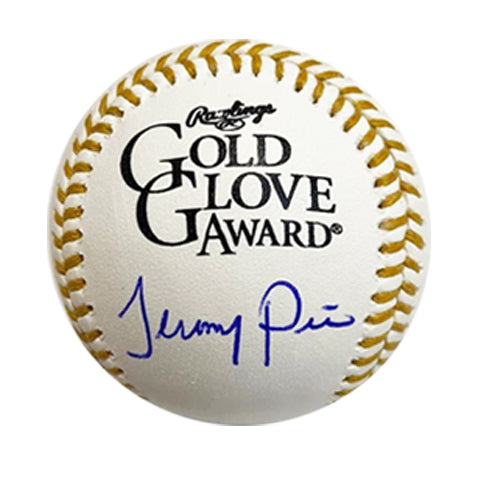Jeremy Pena Autographed Gold Glove Logo Baseball