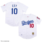 Ron Cey Autographed "1981 WS Champs" Mitchell & Ness Dodgers Jersey