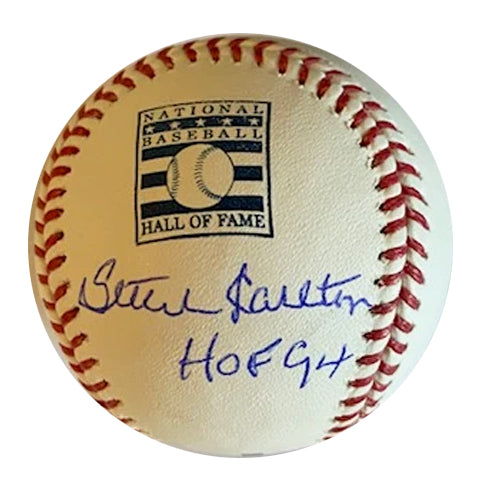 Steve Carlton Autographed "HOF 94" HOF Logo Baseball