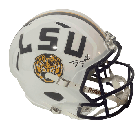 Tyrann Mathieu Autographed LSU White Alternate Full Size Helmet