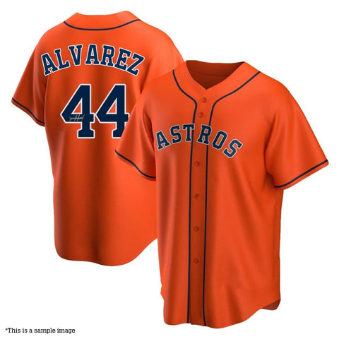 Yordan Alvarez Autographed Orange Astros Replica Jersey