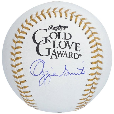 Ozzie Smith Autographed Gold Glove Logo Baseball