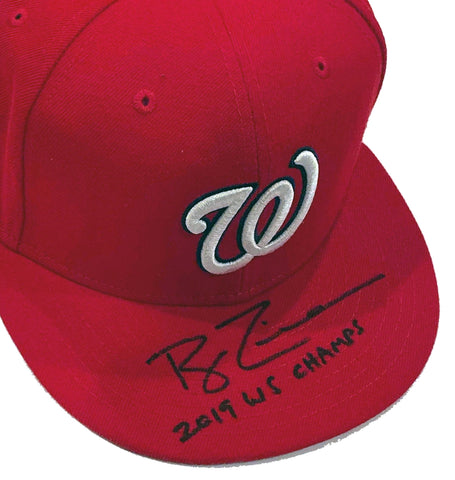 Ryan Zimmerman Autographed "2019 WS Champs" Nationals Red Hat