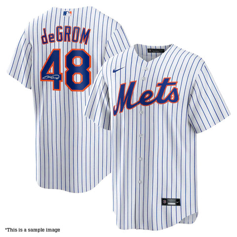 Jacob deGrom Autographed Mets Replica Home Jersey